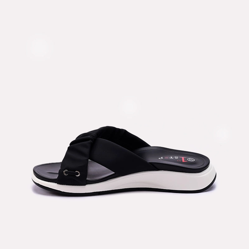 Black Comfy Casual Slippers for Women