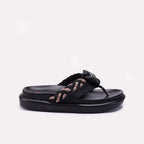Womens Black Comfy Flip Flops