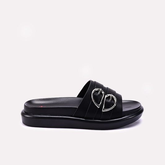 Womens Black Comfy Slippers