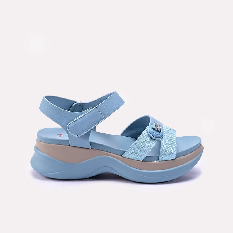 Womens Blue Casual Sandals