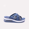 Womens Blue Comfy Casual Slippers