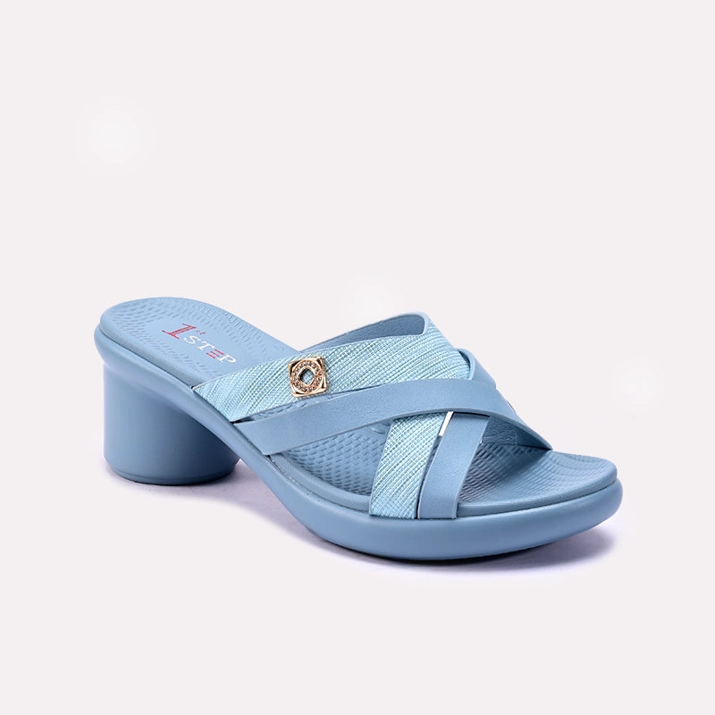 Blue Heel Casual Slippers