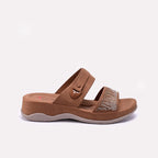 Womens Brown Casual Slippers