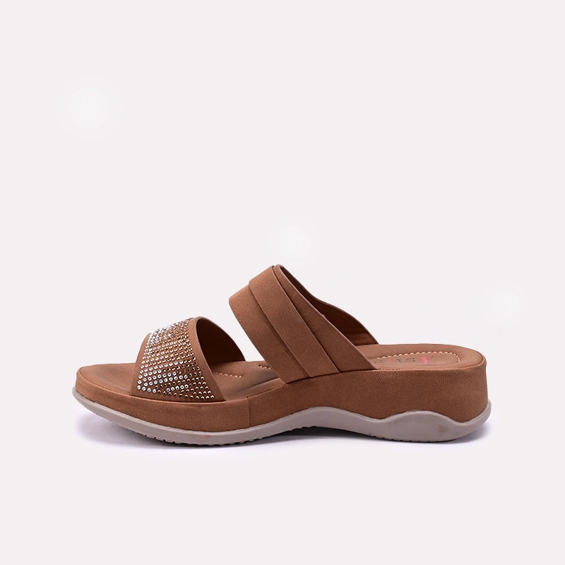Brown Casual Slippers for Women