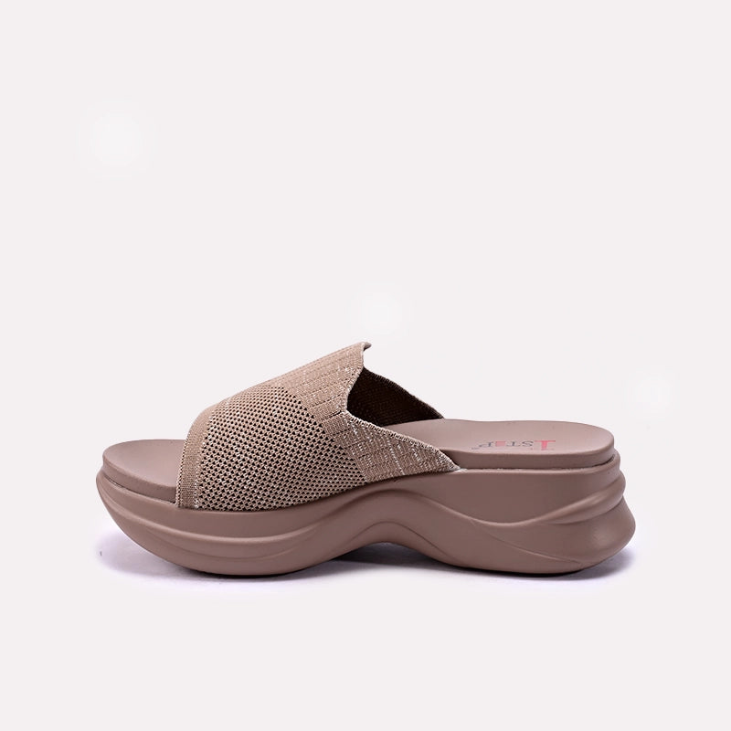 Brown Chunky Slippers for Women