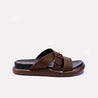 Womens Brown Comfy Slippers