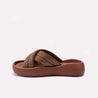 Brown Platform Slippers for Women