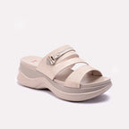 Fawn Chunky Casual Slippers