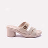 Womens Fawn Heel Casual Slippers