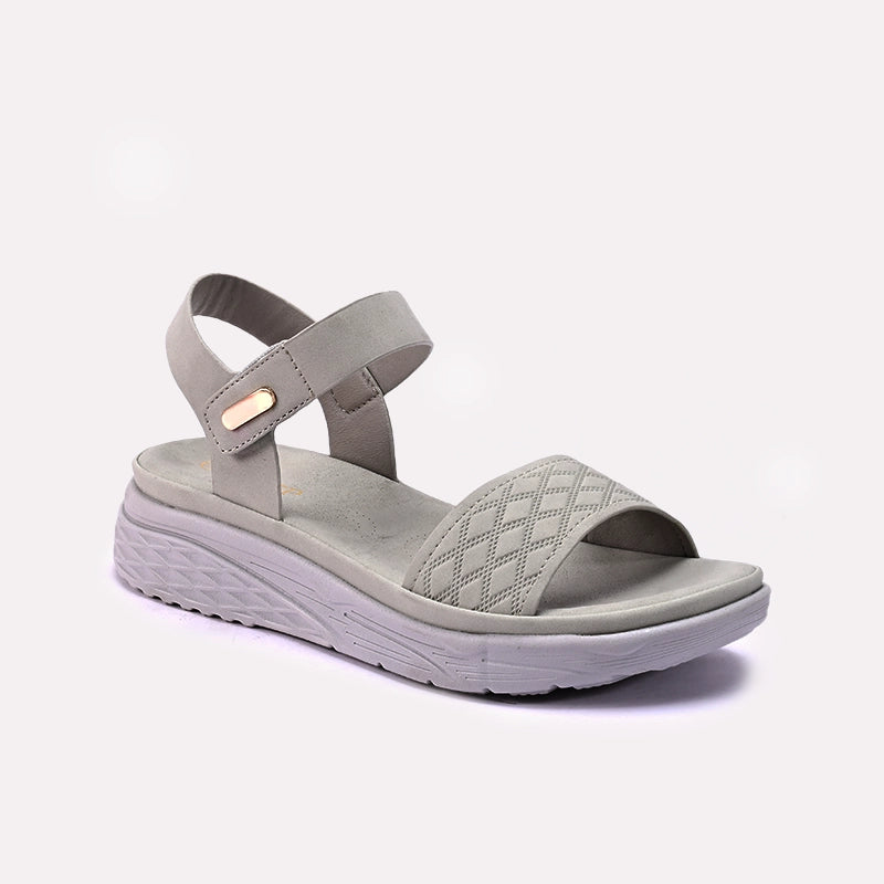 Gray Casual Sandals