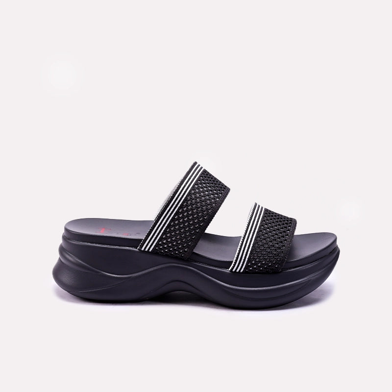 Womens Gray Chunky Slippers