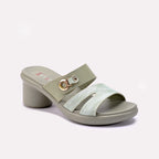 Green Heel Casual Slippers