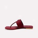 Maroon Casual Slippers for Women