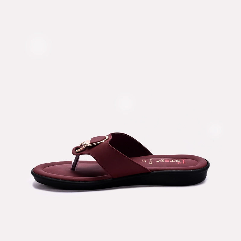 Maroon Fancy Slippers