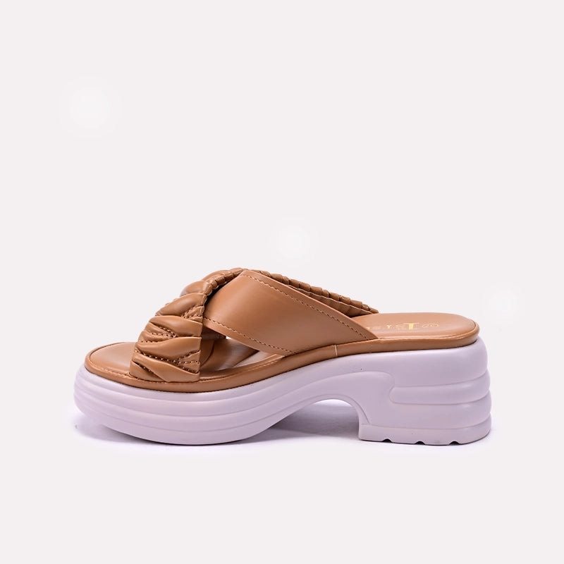 Mustard Platform Slippers for Women