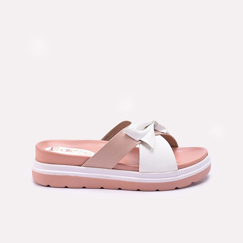 Womens Peach Comfy Slippers