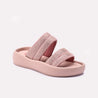 Pink Platform Casual Slippers
