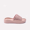 Womens Pink Platform Slippers