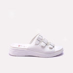 Womens White Casual Slippers