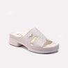 White Heel Casual Slippers