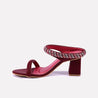 wynne maroon fancy slippers for women