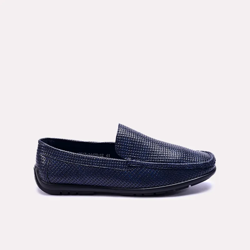 yardley mens blue textured dress loafers