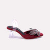 yulia womens maroon bridal pumps