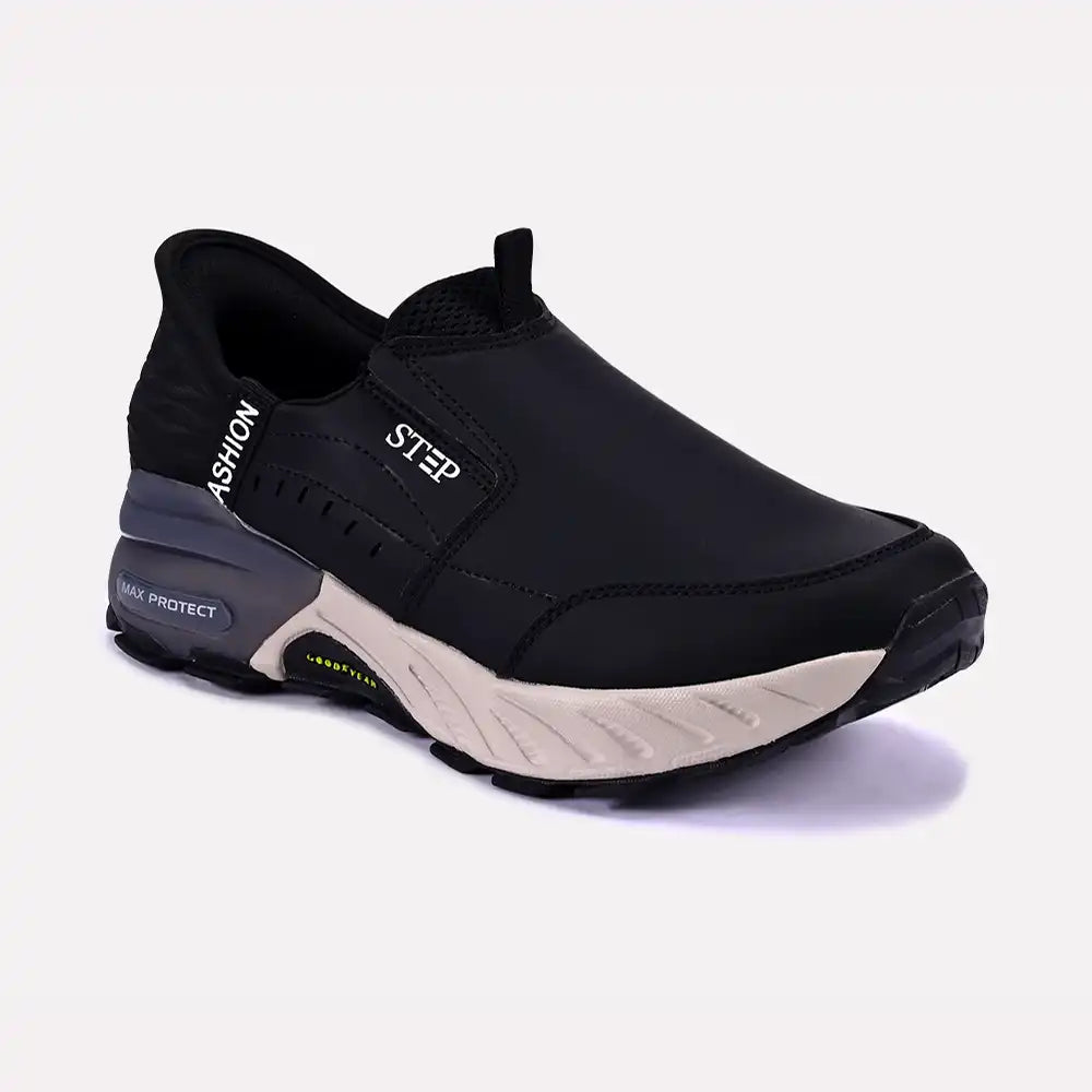 zack men black slip on sneakers