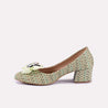 zephyra women green fancy heel pumps