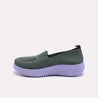 Zoraya Green Platform Slip On Sneakers for women
